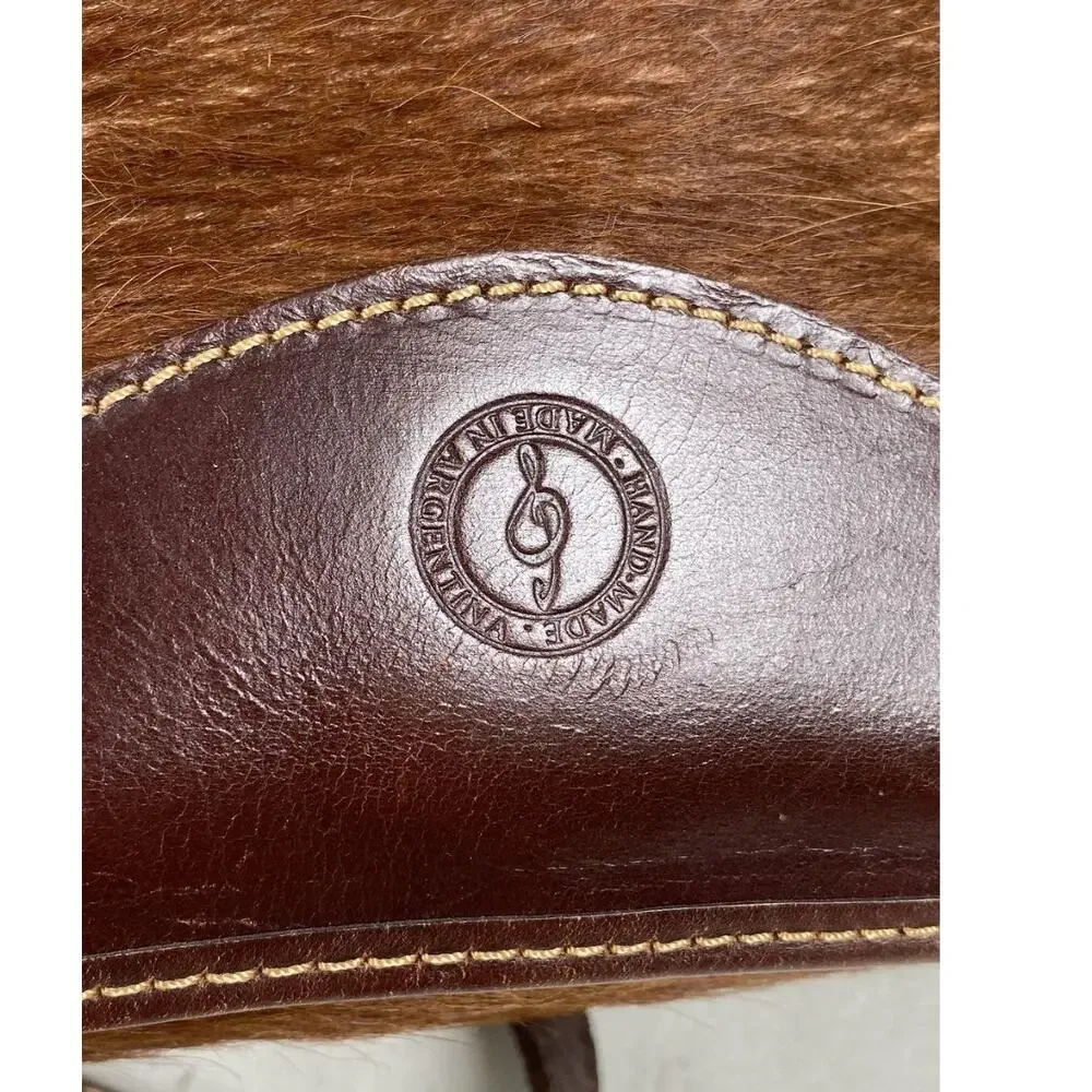 Don Tango Argentine Leather Hair On Hide Dome Crossbody Bag
